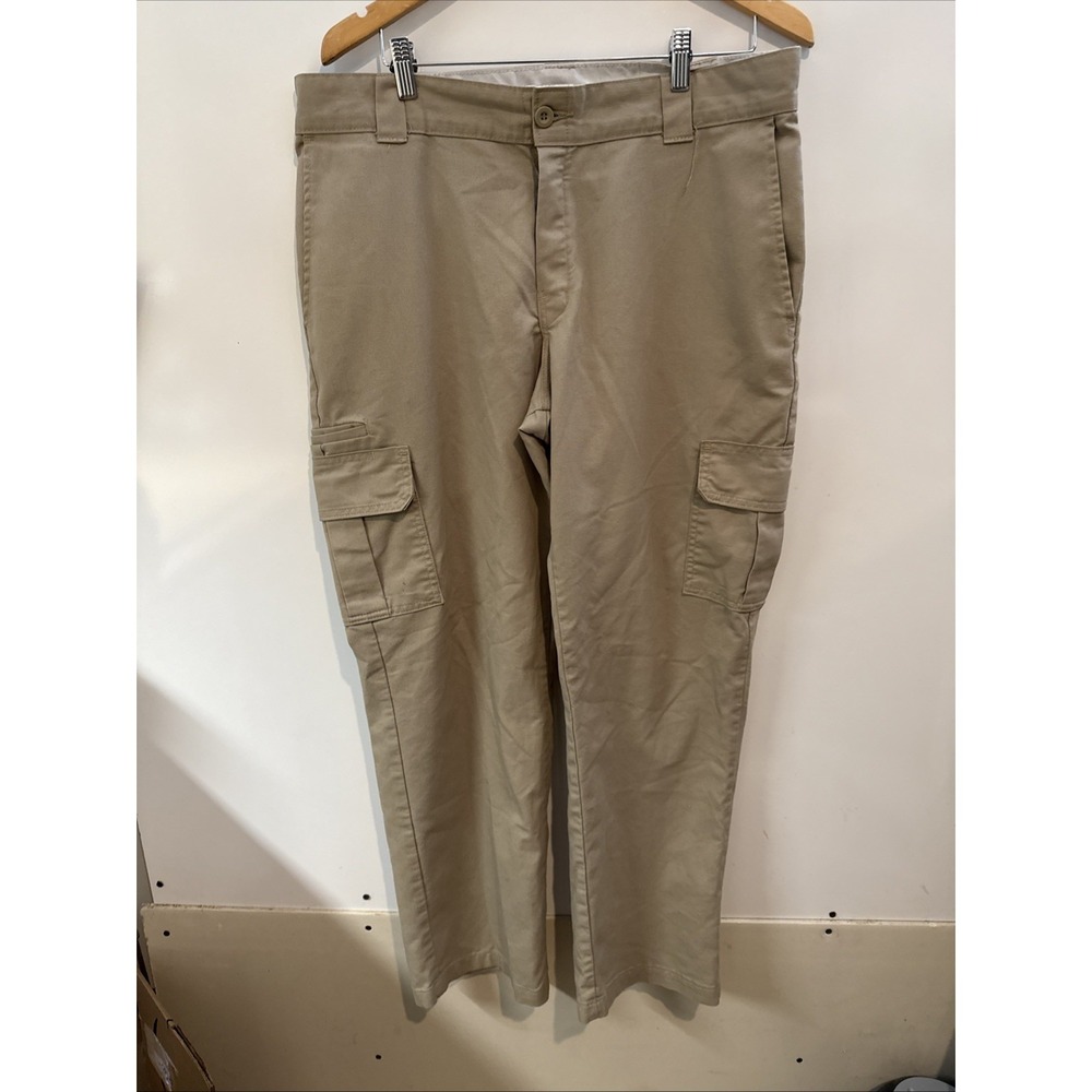 Dickies Cargo Pants Adult 36x31 Beige‎ Flexible Regular Straight Leg